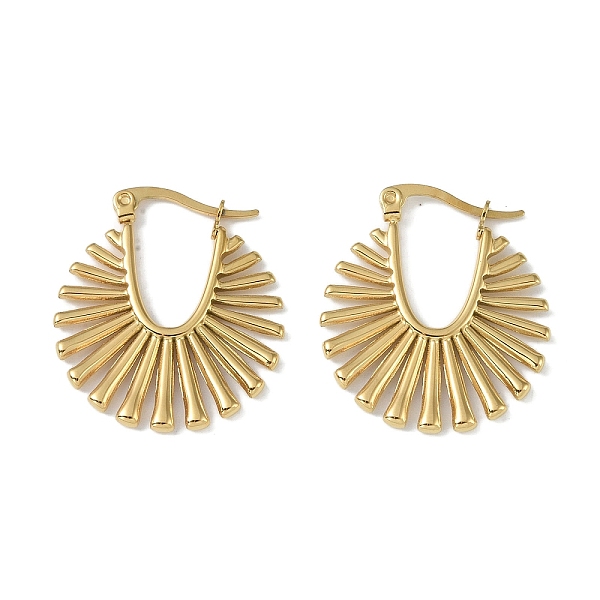 

PandaHall 304 Stainless Steel Earrings, Chandelier Earrings, Sunflower, Real 18K Gold Plated, 25x2.5mm 304 Stainless Steel Flower