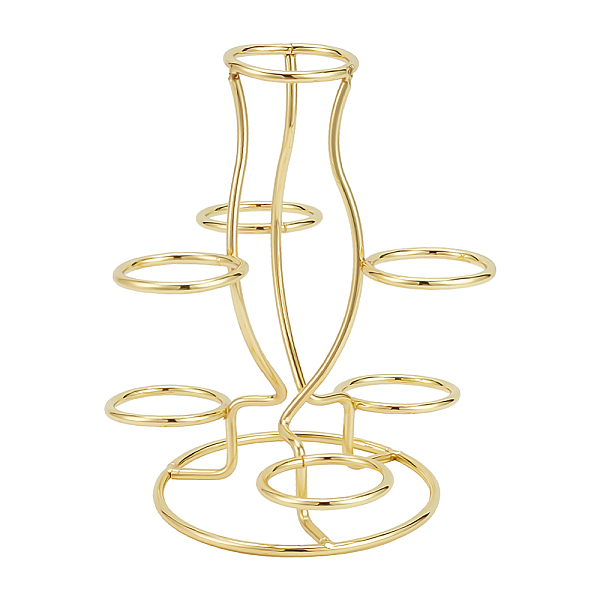 

PandaHall Iron Crystal Ball Holders, Multi-Sphere Display Rack, Light Gold, 130x117x140mm, Inner Diameter: 33.5mm Iron Others
