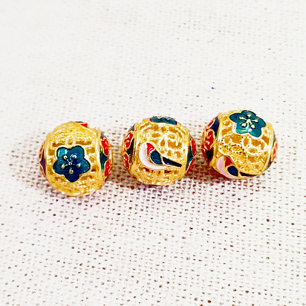 

PandaHall Brass Enamel Beads, Golden, Round, Bird, 12mm Brass+Enamel Bird
