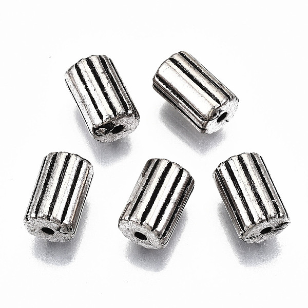 

PandaHall CCB Plastic European Beads, Large Hole Beads, Column, Silver, 11x10mm, Hole: 5mm, about 690pcs/500g Plastic Column