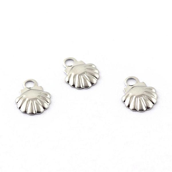 

PandaHall 304 Stainless Steel Charms, Shell, Stainless Steel Color, 7.5x5.5x1mm, Hole: 1.5mm 304 Stainless Steel Shell Shape