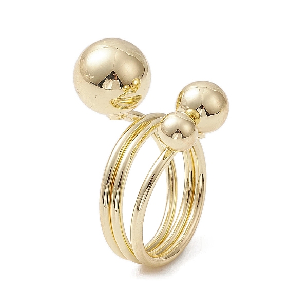 

PandaHall Brass Adjustable Rings, Real 18K Gold Plated, Inner Diameter: 19mm Brass