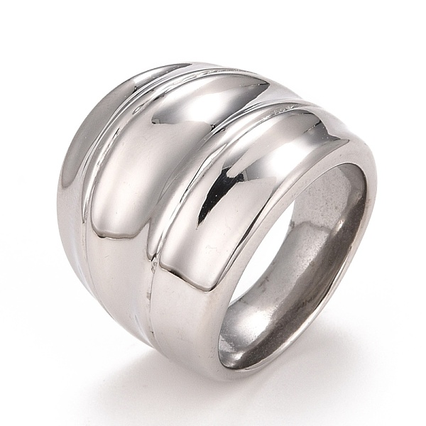 

PandaHall 304 Stainless Steel Textured Chunky Ring for Men Women, Stainless Steel Color, US Size 6 1/4(16.7mm)~US Size 10(19.8mm) 304...