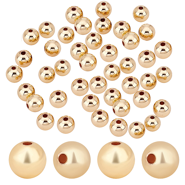

PandaHall PH 14K Gold Plated Beads Brass Round