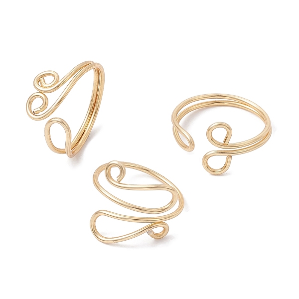 

PandaHall Copper Wire Wrapped Toe Open Ring, Cuff Toe Ring for Women, Golden, 9~14mm, Inner Diameter: 14~15.3mm, 3pcs/set Brass