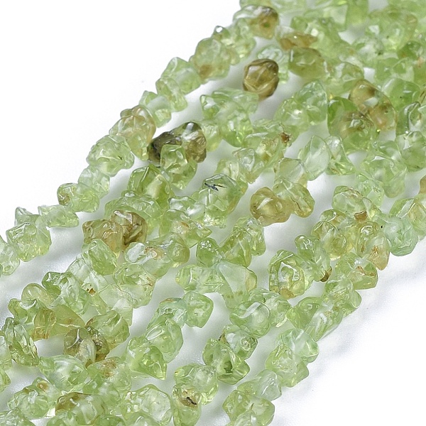 

PandaHall Natural Peridot Chips Beads Strands, 4~6x4~6mm, Hole: 1mm, about 31.5 inch Peridot Chip