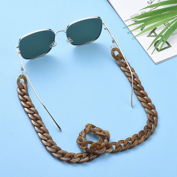 

PandaHall Eyeglasses Chains, Neck Strap for Eyeglasses, with Acrylic Curb Chains, 304 Stainless Steel Jump Rings and Rubber Loop Ends, Dark...