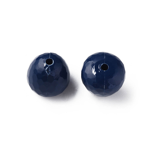 

PandaHall Opaque Acrylic Beads, Faceted, Teardrop, Prussian Blue, 15x14.5mm, Hole: 2mm, about 243pcs/500g Acrylic Teardrop