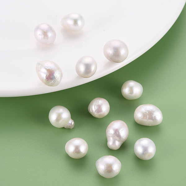 

PandaHall Natural Baroque Pearl Keshi Pearl Beads, Cultured Freshwater Pearl, No Hole/Undrilled, Nuggets, Seashell Color, 11~16x10~12x9~12mm...