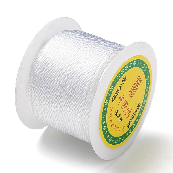 

PandaHall Braided Nylon Thread, White, 2mm, about 54.68 yards(50m)/roll Nylon White