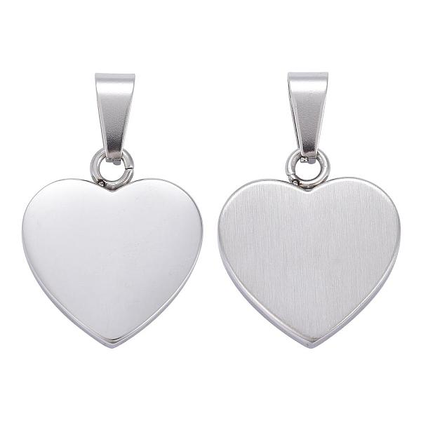 

PandaHall Fashionable 304 Stainless Steel Stamping Blank Tag Pendants, Heart, Stainless Steel Color, 17x16x3mm, Hole: 3.5x6mm 304 Stainless...