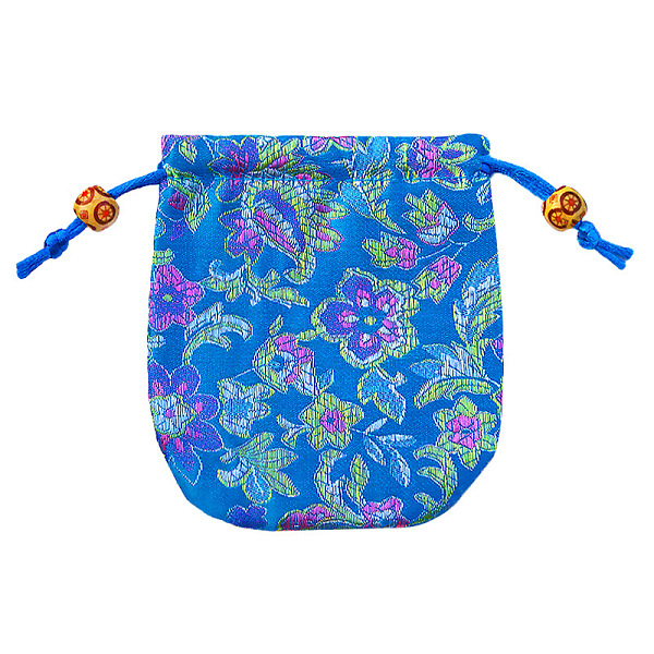 

PandaHall Chinese Style Flower Pattern Satin Jewelry Packing Pouches, Drawstring Gift Bags, Rectangle, Dodger Blue, 10.5x10.5cm Cloth...
