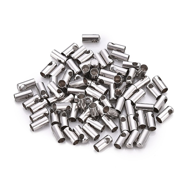 

PandaHall 201 Stainless Steel Cord Ends, End Caps, Column, Stainless Steel Color, 9x4mm, Hole: 2.2mm, Inner Diameter: 3.5mm 201 Stainless...