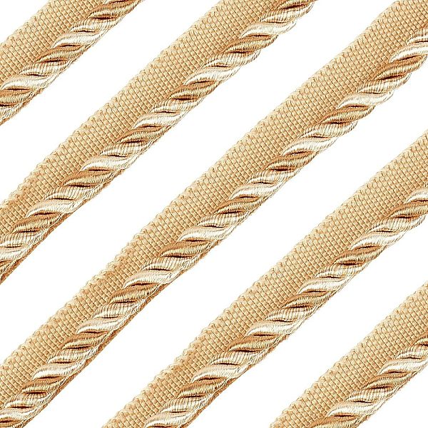 

PandaHall Polyester Ribbon, For Costumes Clothing Robes Edge Strip, Sewing Accessory, Goldenrod, 5/8 inch(16mm), about 12.5m/bundl Polyester..., Gold