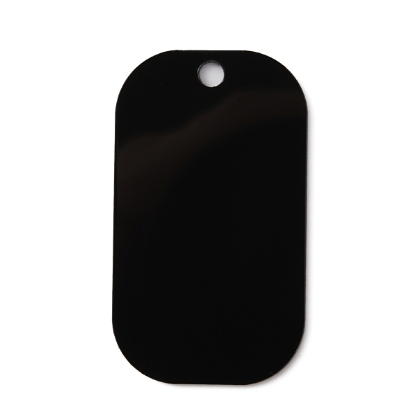 

PandaHall Acrylic Big Pendants, Rectangle, Black, 50x29x1.3mm, Hole: 4mm Acrylic Rectangle Black