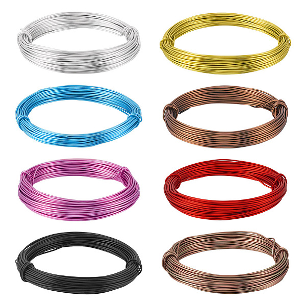 

PandaHall 8 Rolls 8 Colors Round Aluminum Wire, Bendable Metal Craft Wire, for Beading Jewelry Craft Making, Mixed Color, 18 Gauge, 1mm..., Multicolor