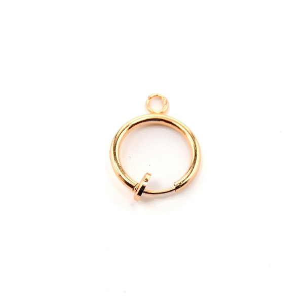 

PandaHall Brass Clip-on Hoop Earring Findings, for Non-pierced Ear, Golden, 17.5x13x1.5mm, Hole: 2.2mm, Pin: 0.7mm Brass