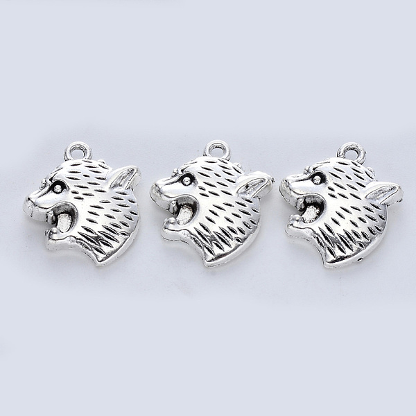 

PandaHall Tibetan Style Alloy Pendants, Cadmium Free & Lead Free, Leopard Head, Antique Silver, 22x18.5x5mm, Hole: 1.6mm, about 108pcs/500g...
