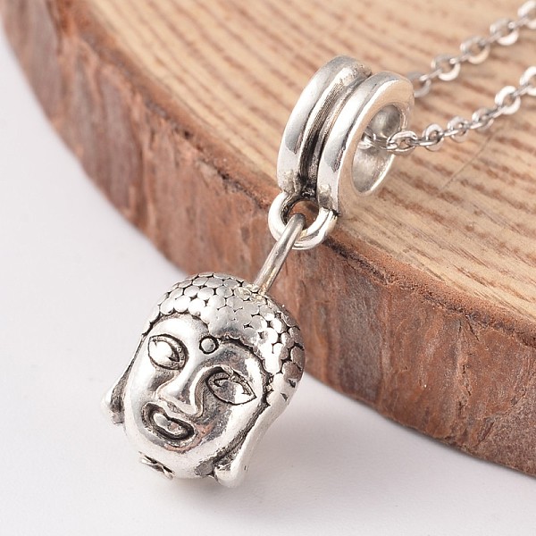 Buddha Head Tibetan Style Alloy European Dangle Charms