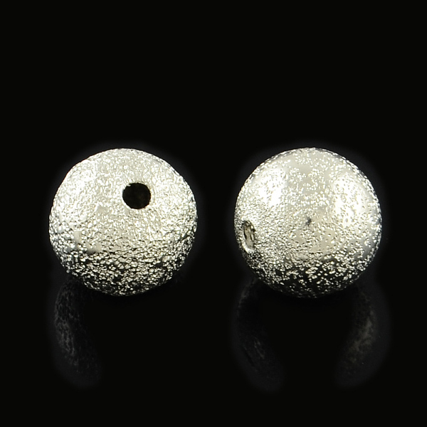 

PandaHall Brass Textured Beads, Cadmium Free & Lead Free, Round, Platinum, 10mm, Hole: 2mm Brass Round