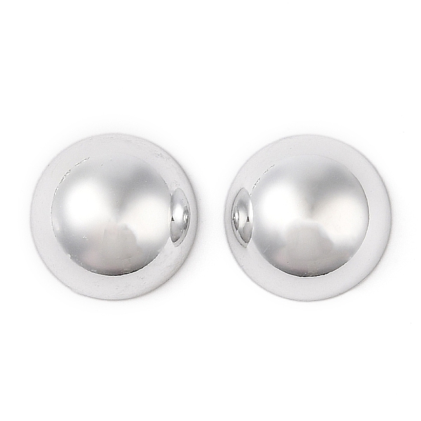 

PandaHall CCB Plastic Cabochons, Half Round, Platinum, 18x8mm Plastic Half Round