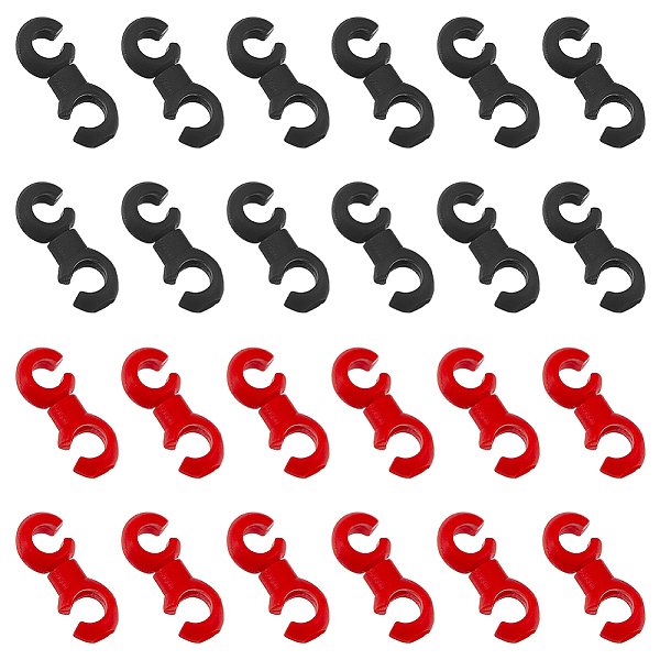 

PandaHall 40Pcs 2 Colors Resin Road Bicycle Cable Buckles Rotatable Bike Brake Line Clips S-Shaped Bicycle Brake Cable Buckles Hose Guide..., Multicolor