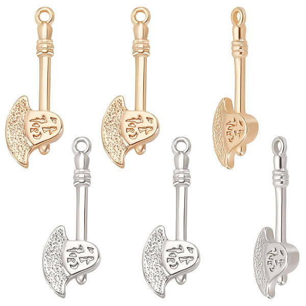 

PandaHall Beebeecraft 20Pcs 2 Colors Brass Pendants, Cadmium Free & Nickel Free & Lead Free, Axe, Real Gold Plated & Real Platinum Plated...