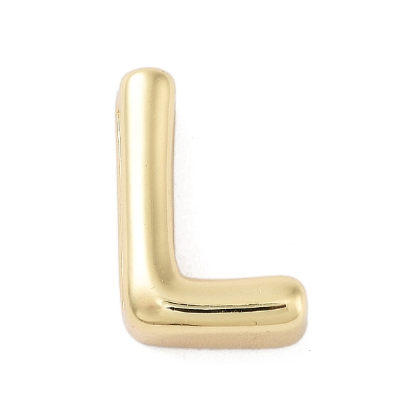 

PandaHall Rack Plating Brass Beads, Cadmium Free & Lead Free, Long-Lasting Plated, Real 18K Gold Plated, Letter L, 14.5x9.5x4.5mm, Hole...