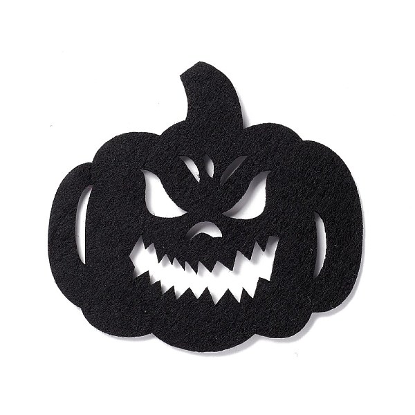 

PandaHall Wool Felt Pumpkin Jack-O'-Lantern Party Decorations, Halloween Themed Display Decorations, for Decorative Tree, Banner, Garland..., Black