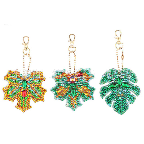 

PandaHall DIY 5D Diamond Painting Pendant Decorations Kits, with Maple Leaf Shape Diamond Painting Mold, Rhinestone, Diamond Sticky Pen..., Multicolor