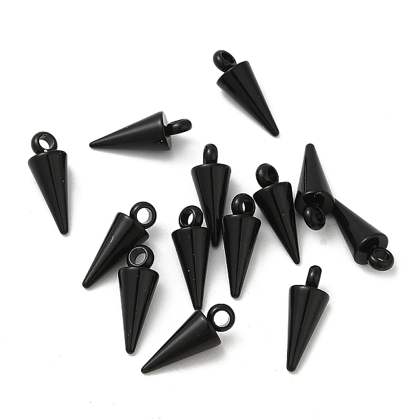 

PandaHall Rack Plating 201 Stainless Steel Charms, Cadmium Free & Nickel Free & Lead Free, Cone/Spike, Electrophoresis Black, 13x5mm, Hole...