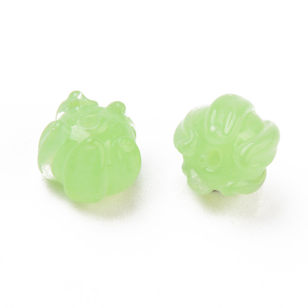 

PandaHall Handmade Bumpy Lampwork Beads, Flower, Light Green, 10~11x11~13x11~13mm, Hole: 1.2mm Lampwork Flower
