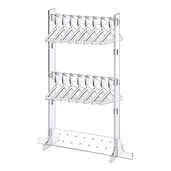 

PandaHall 3-Tier Coat Hanger Acrylic Earring Display Holder, Earring Organizer Holder, Clear, 29.88x18.3cm Acrylic Clear