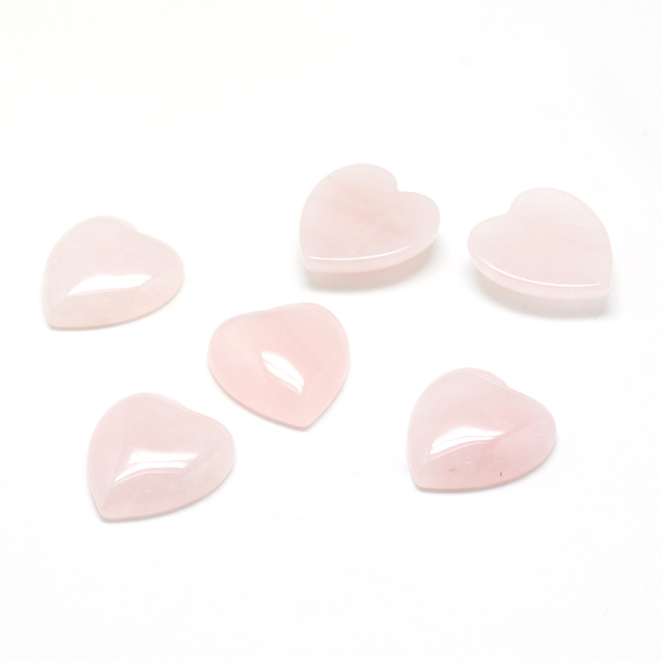 

PandaHall Natural Rose Quartz Gemstone Cabochons, Heart, 15x18x6mm Rose Quartz Heart