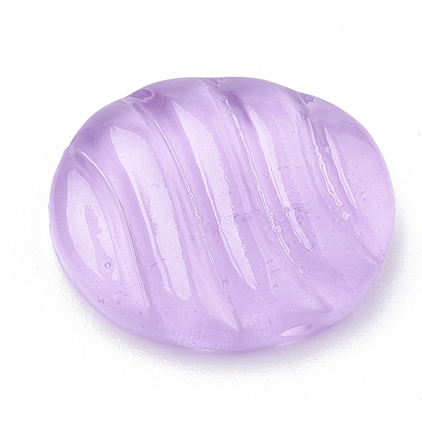 

PandaHall Resin Cabochons, Oval, Lilac, 19x16x5mm Resin Oval Purple