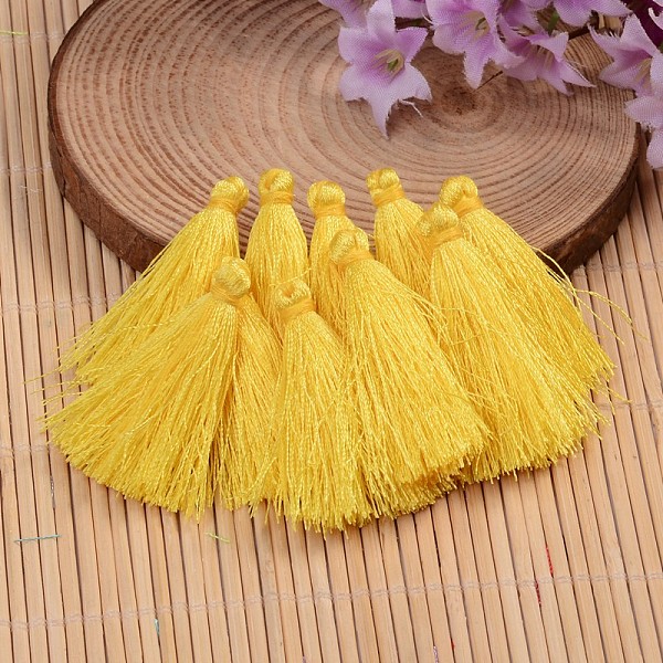 

PandaHall Polyester Tassel Pendant Decorations, Mixed Color, 37~43x5mm, about 200pcs/bag Polyester Multicolor