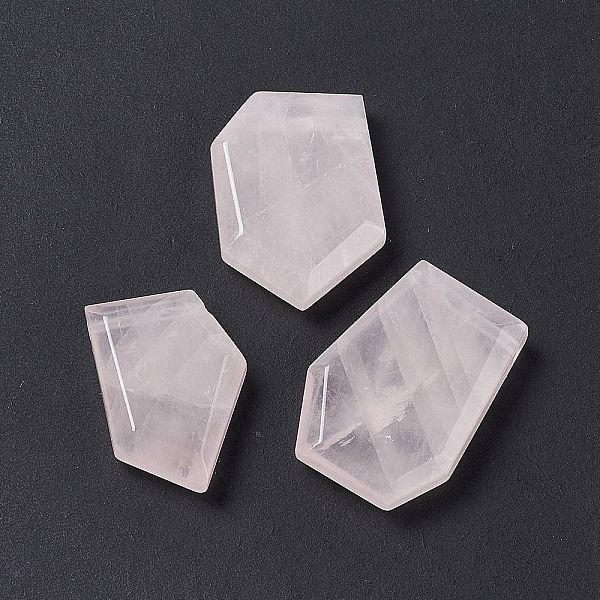 

PandaHall Natural Rose Quartz Pendants, Polygon Charms, 21~26x16~19x6mm, Hole: 1.4mm Rose Quartz Polygon