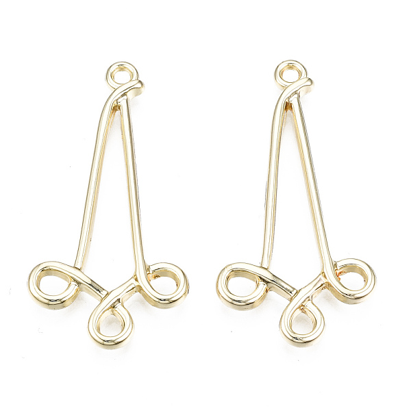

PandaHall Rack Plating Alloy Chandelier Component Links, Cadmium Free & Lead Free, Light Gold, 42x21x3mm, Hole: 1.8mm Alloy Others