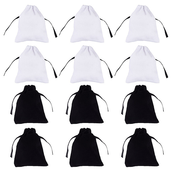 

PandaHall Gorgecraft 30Pcs 2 Colors Velvet Storage Pouches, Drawstring Bag, with Polyester Grosgrain Ribbon, Rectangle, Mixed Color..., Multicolor