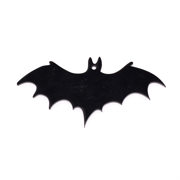 

PandaHall Acrylic Label Card, for Halloween Decotation, Bat, Black, 73x145x2.8mm, Hole: 4mm Acrylic Bat Black