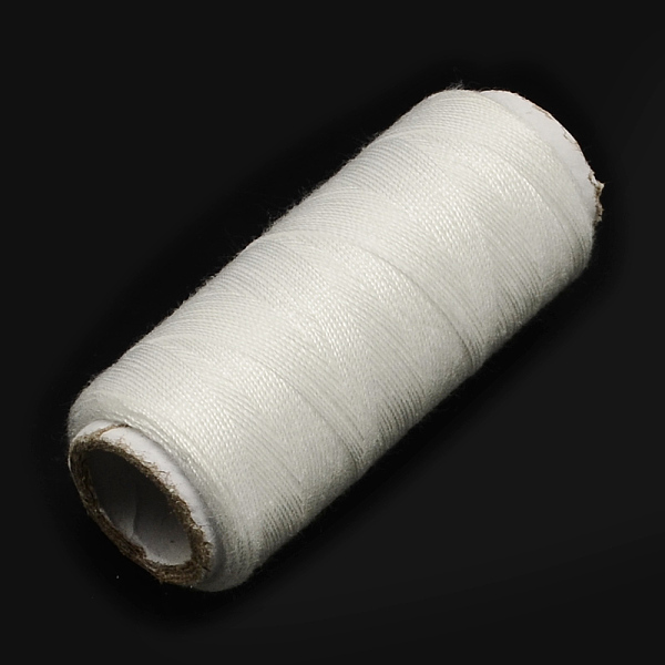 

PandaHall 402 Polyester Sewing Thread Cords for Cloth or DIY Craft, White, 0.1mm, about 120m/roll, 10rolls/bag Polyester White