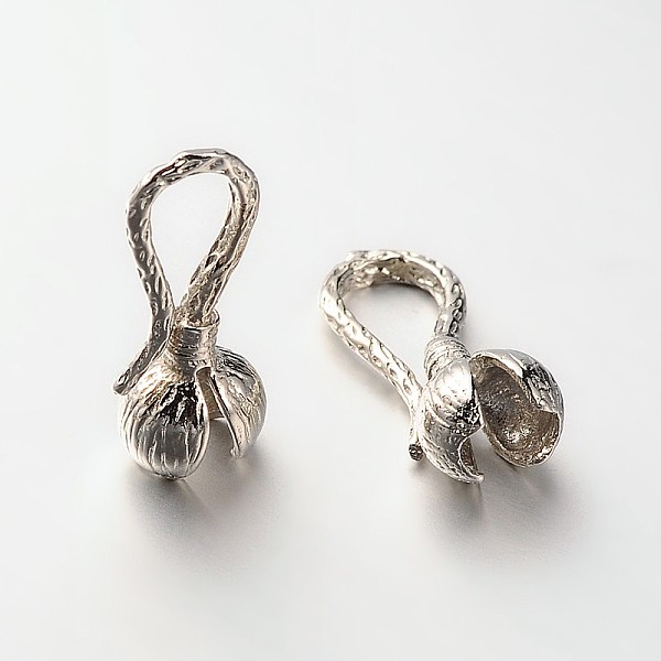 

PandaHall Brass Bead Tips, Platinum, 19x8.5x6mm Brass