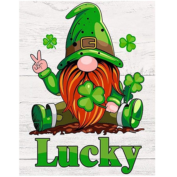 

PandaHall Saint Patrick's Day Theme DIY Diamond Painting Kits, Including Resin Rhinestone Bag, Diamond Sticky Pen, Tray Plate and Glue Clay..., Green