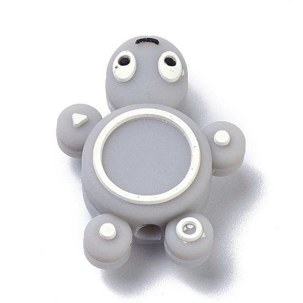 

PandaHall Silicone Focal Beads, Turtle, Dark Gray, 29x22x8mm, Hole: 3mm Silicone Tortoise
