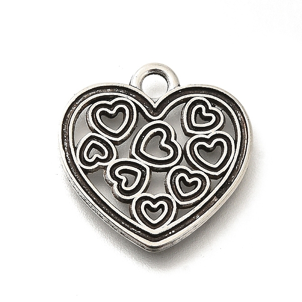 

PandaHall Tibetan Style Alloy Pendants, Cadmium Free & Lead Free, Heart, Antique Silver, 19.5x19x1mm, Hole: 2mm, about 416pcs/500g Alloy...