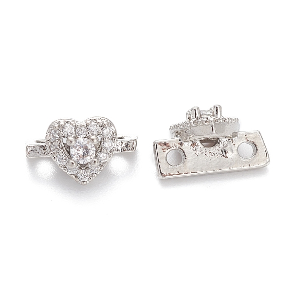

PandaHall Rack Plating Brass Pave Cubic Zirconia Slide Charms, Cadmium Free & Lead Free, Long-Lasting Plated, Heart, Platinum, 6x10x6mm..., Clear