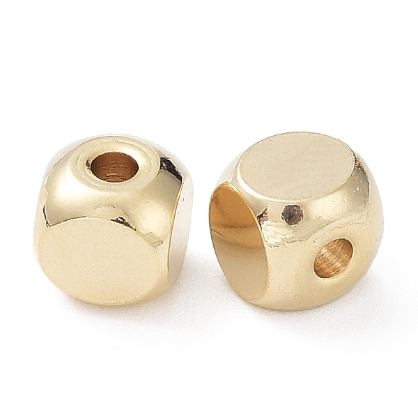 PandaHall 201 Stainless Steel Beads, Cube, Real 24K Gold Plated, 5x5x5mm, Hole: 1.6mm 201 Stainless Steel Cube
