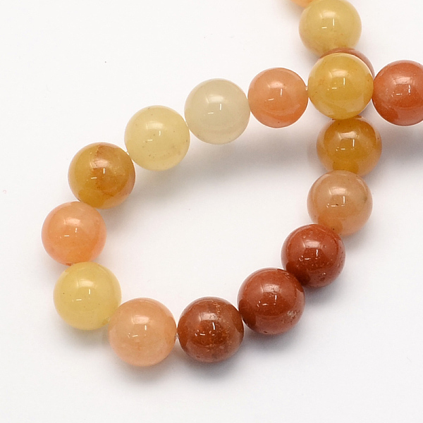 

PandaHall Natural Spring Yellow Jade Round Beads Strands, 8.5mm, Hole: 1.2mm, about 47pcs/strand, 15.5 inch Yellow Jade Round