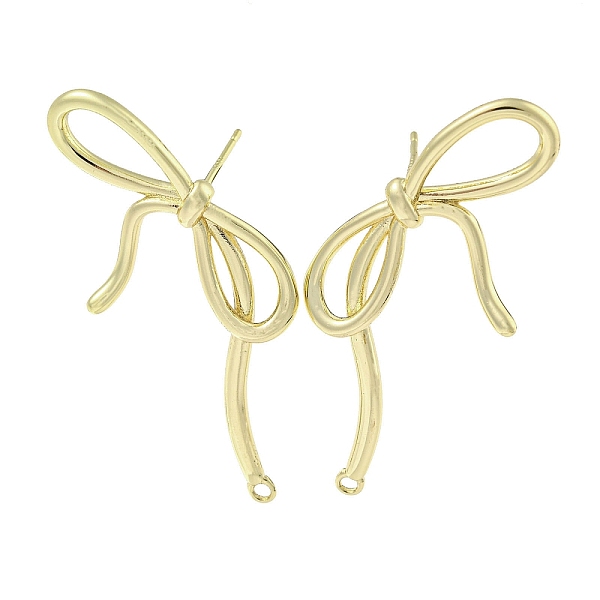 

PandaHall Brass Cubic Zirconia Stud Earring Findings, Bowknot, Real 14K Gold Plated, 48x20mm, Hole: 1.6mm, Pin: 12.5mm Brass+Cubic Zirconia...