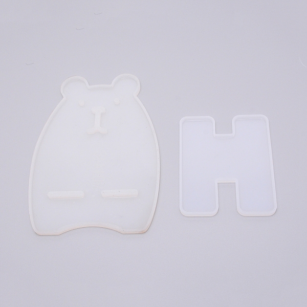 

PandaHall Bear Mobile Phone Holder Silicone Molds, Resin Casting Molds, For UV Resin, Epoxy Resin Craft Making, White, 161x115x6.5mm...